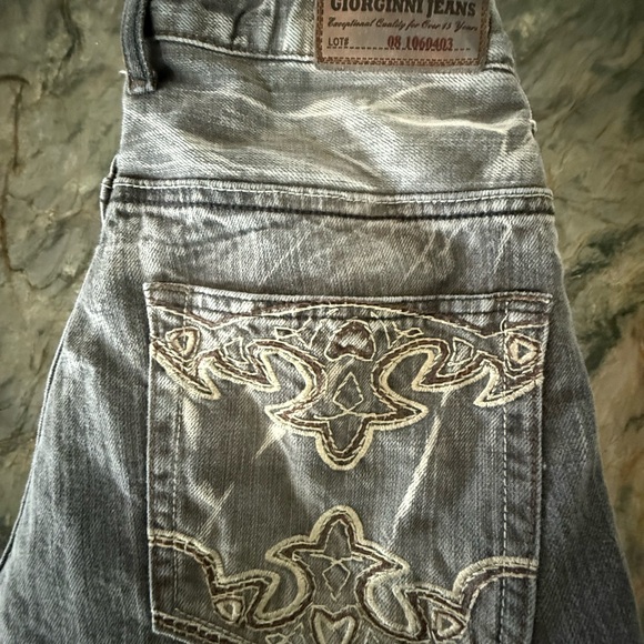 Giorgini Men’s Jeans with Embroidered Design - Picture 1 of 4